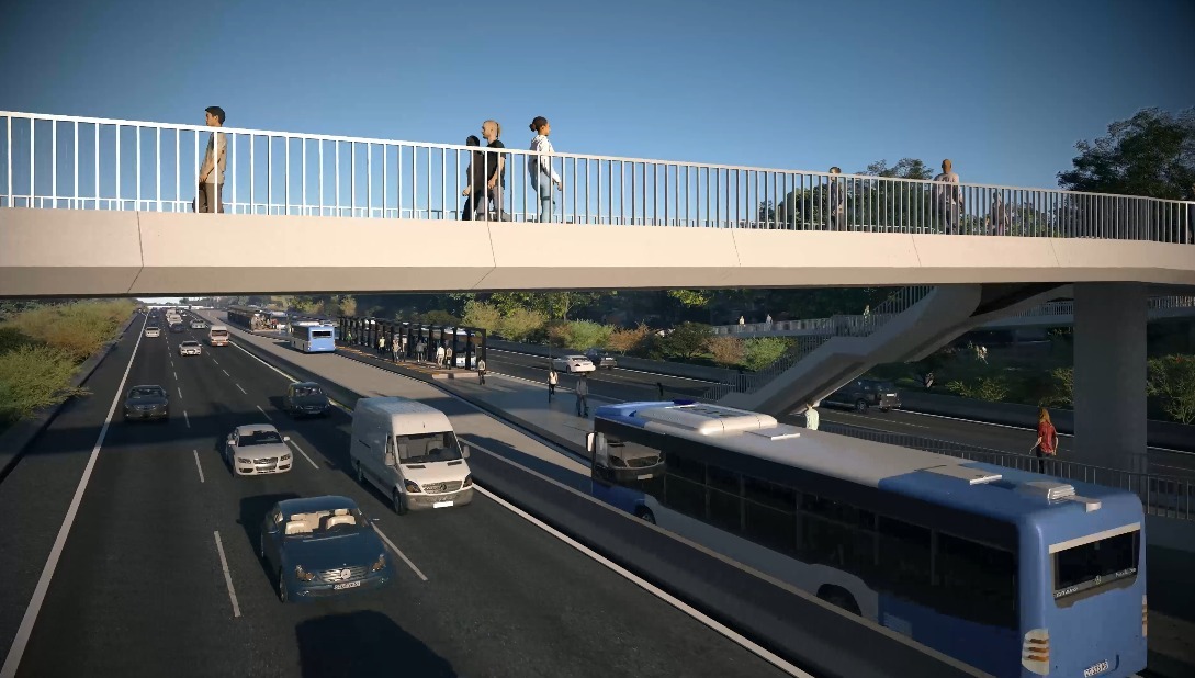 Portada de Avanzan las obras de renovación integral en AU Dellepiane: mañana a las 18 la cortan para montar nueva pasarela peatonal
