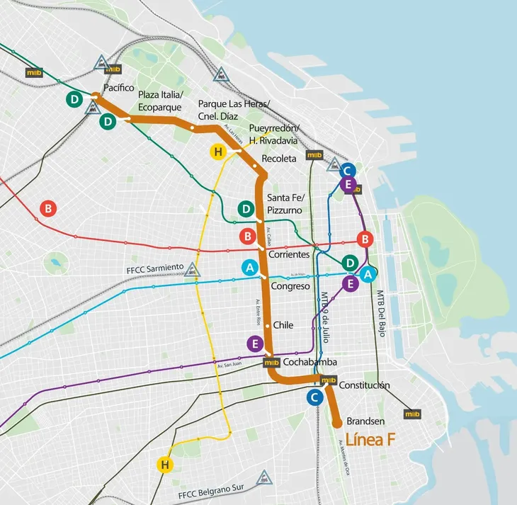 Portada de Se aprobó la construcción de la línea F de subte               te en CABA: cuál será el recorrido