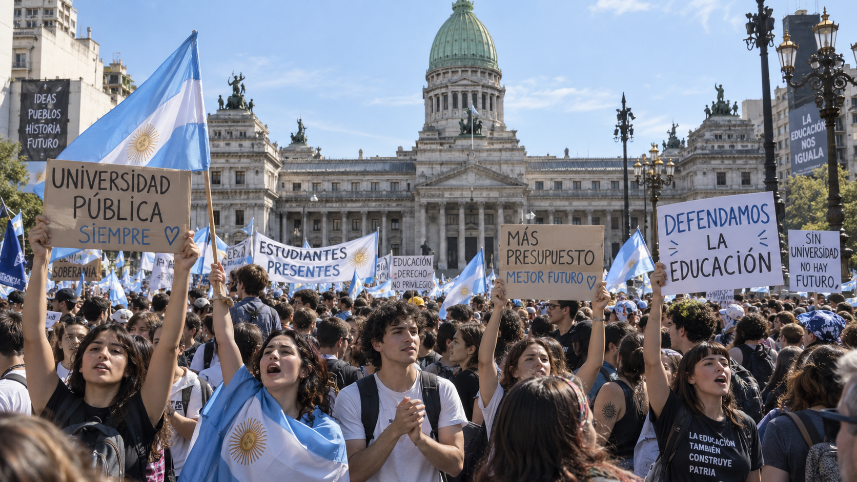 Portada de Marcha Federal Universitaria: horarios, puntos de concentración y zonas con demoras en CABA