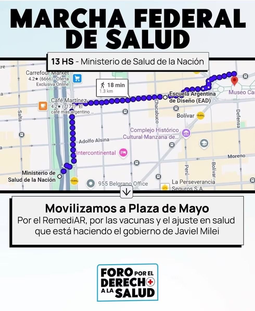 Imagen asociada a Alerta informativa (en verificación): Marcha Federal de Salud a las 13 hs