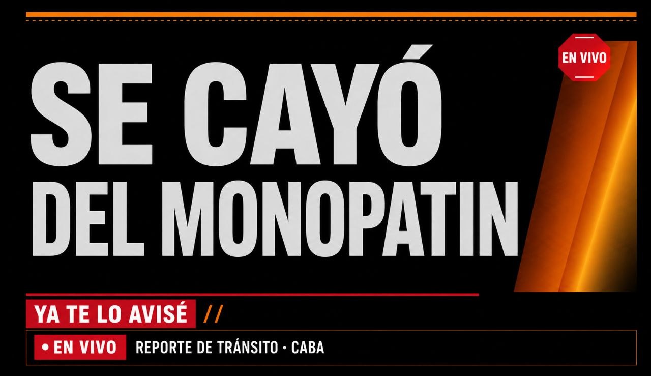 Imagen asociada a Alerta de tránsito (CABA) | Reportan caída de monopatín en Córdoba y Bulnes y en Mendoza entre Ciudad de la Paz y Cabildo