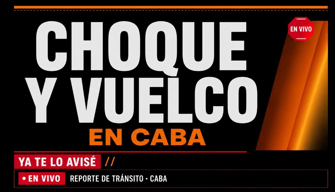 Imagen asociada a ALERTA TRÁNSITO (Balvanera): choque y vuelco en Perón y Larrea