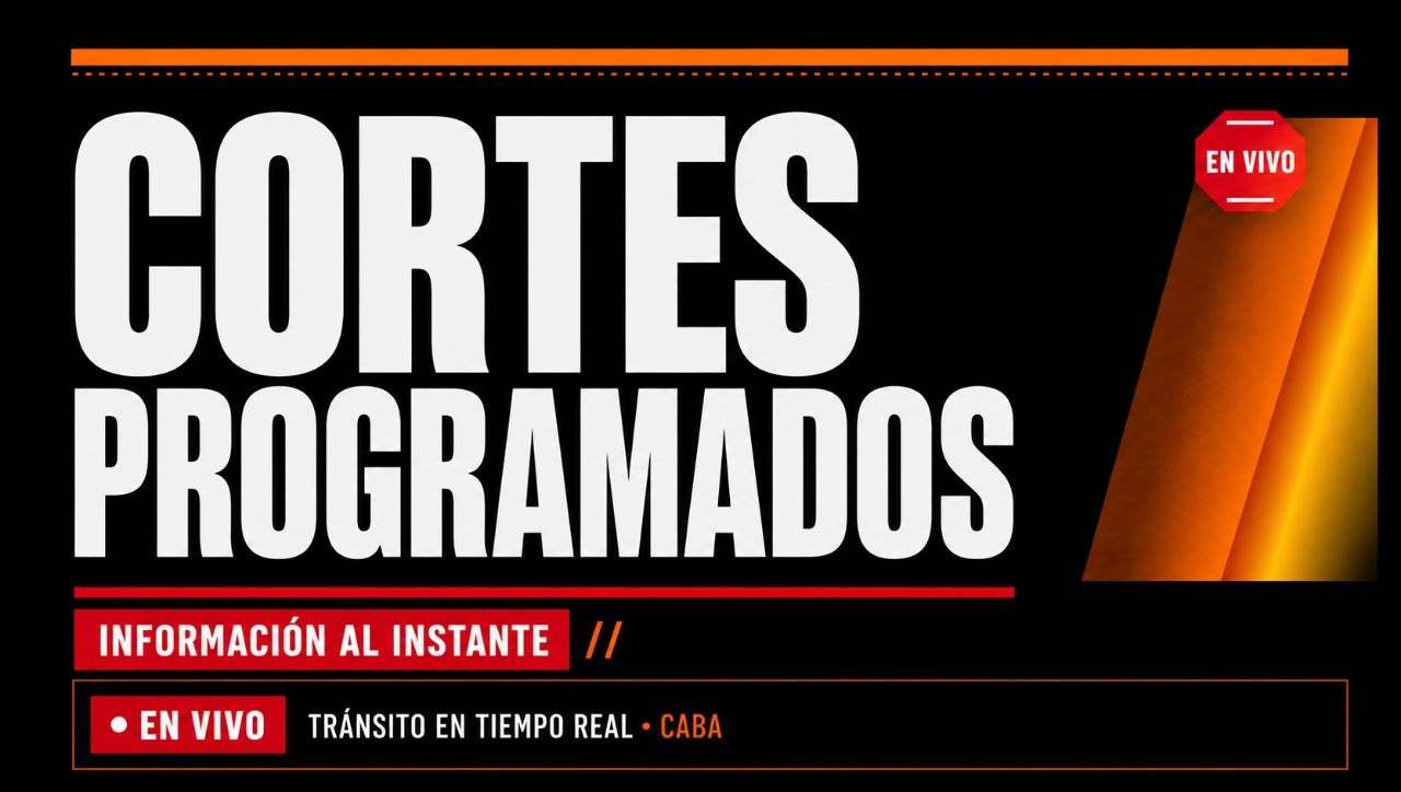 Imagen asociada a Alerta de tránsito (información en verificación): se informan “cortes programados”/concentraciones en Moreno 2969 (−10 hs), ingreso a Terminal C del Aeropuerto de Ezeiza (11:30) y Av