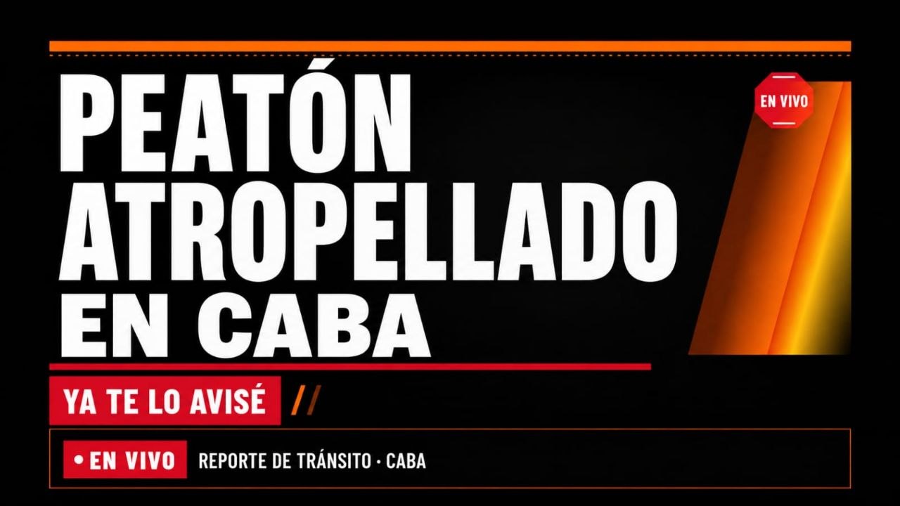 Imagen asociada a Alerta vial (CABA): peatón atropellado en Beiro y Cervantes