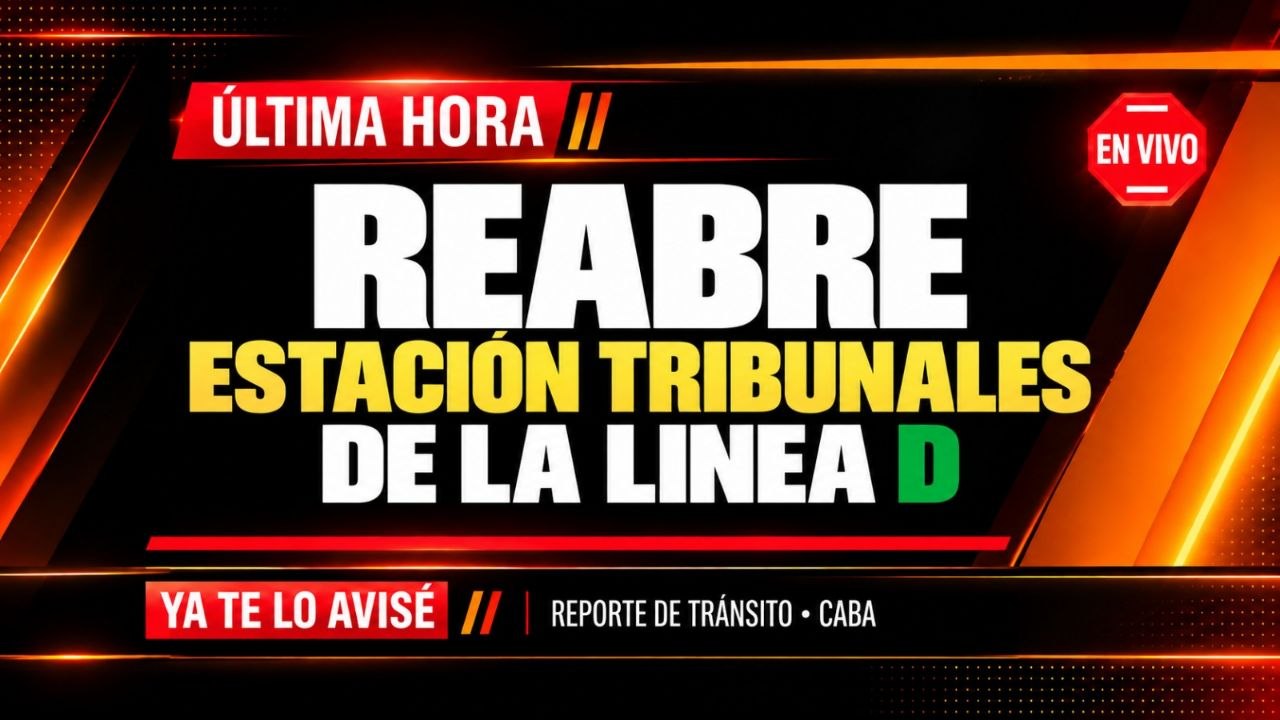 Imagen asociada a Alerta de servicio: Reapertura de la Estación Tribunales (Línea D)