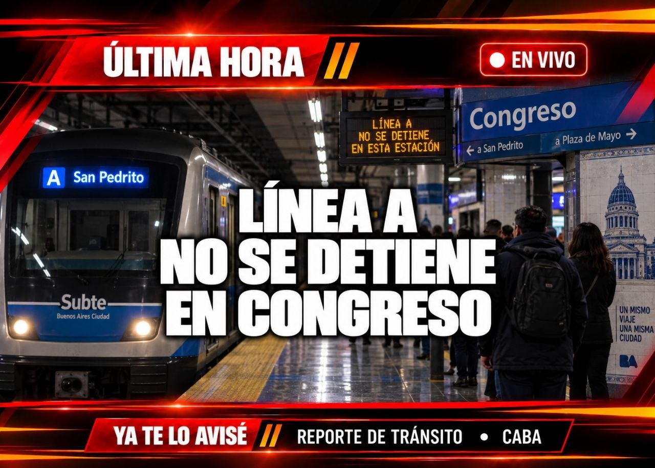 Imagen asociada a Alerta (dato preliminar): Línea A con afectación en Congreso por operativo policial frente al Palacio Legislativo, vinculado a la 5° Marcha Federal Universitaria
