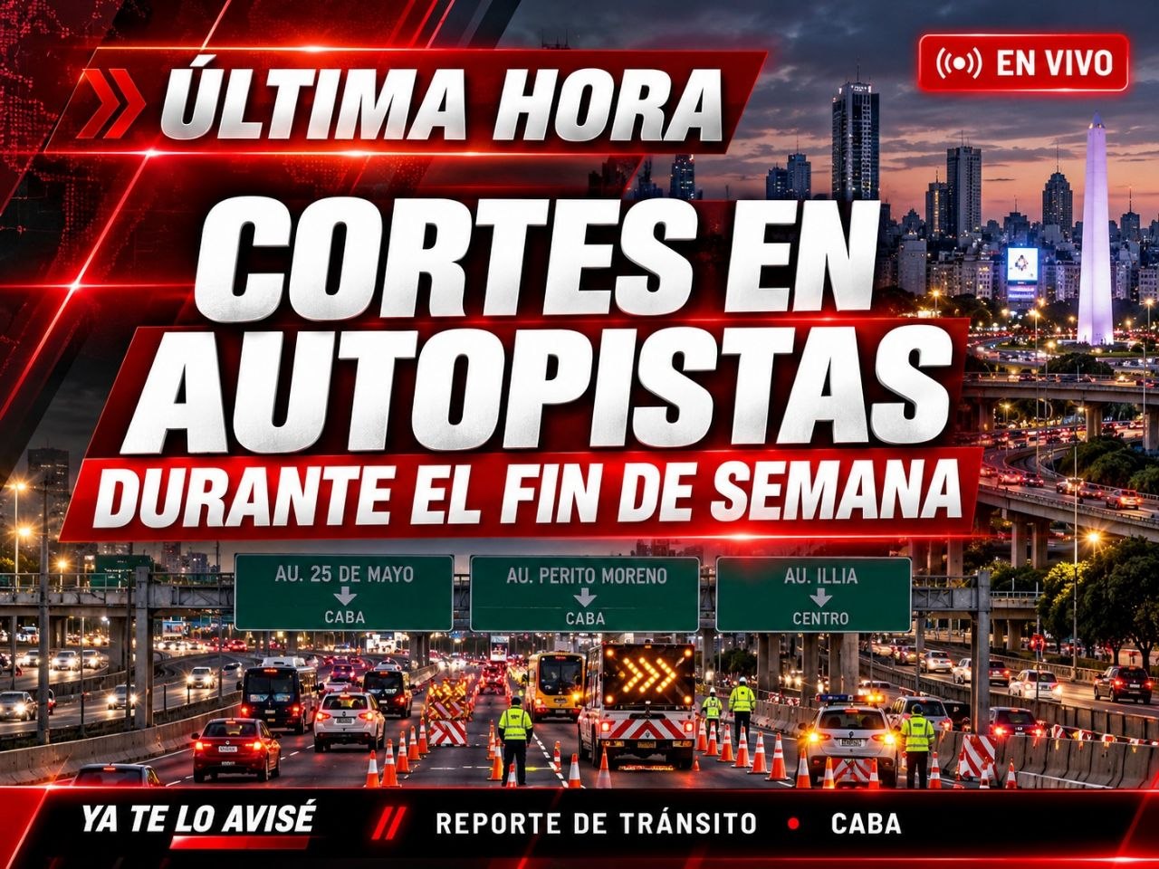 Imagen asociada a Alerta de tránsito (en verificación de sentido): Av